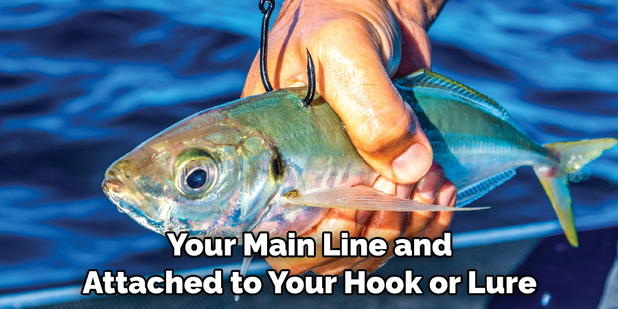 Your Main Line and Attached to Your Hook or Lure