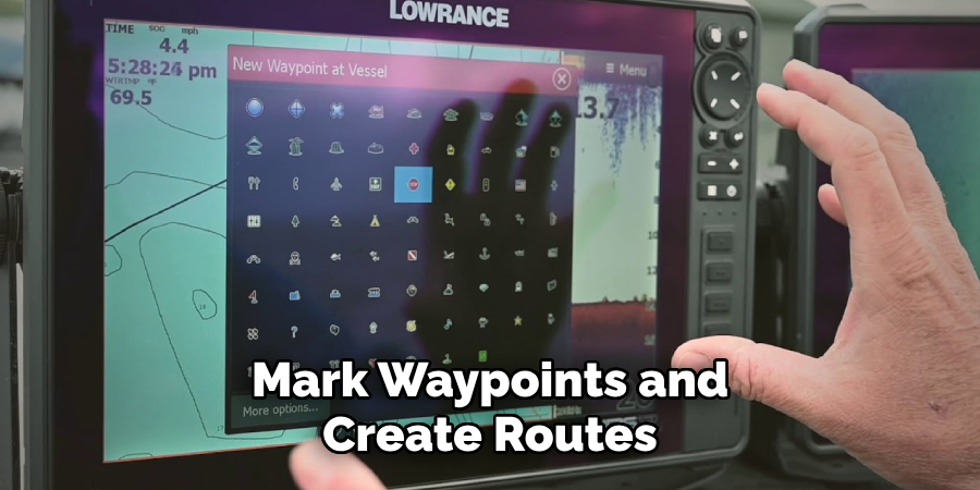 mark waypoints and create routes