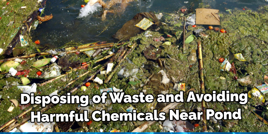 Disposing of Waste and Avoiding Harmful Chemicals Near Pond