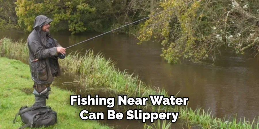 Fishing Near Water Can Be Slippery