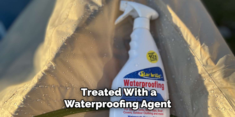 Treated With a Waterproofing Agent