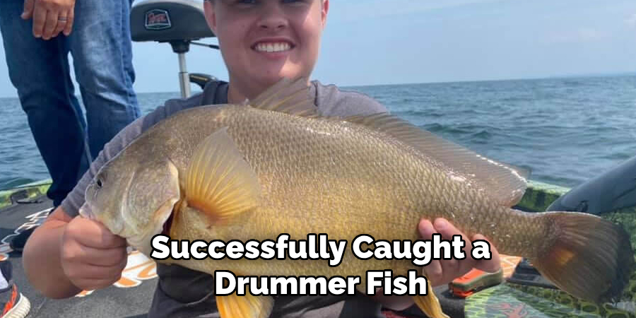 Successfully Caught a Drummer Fish