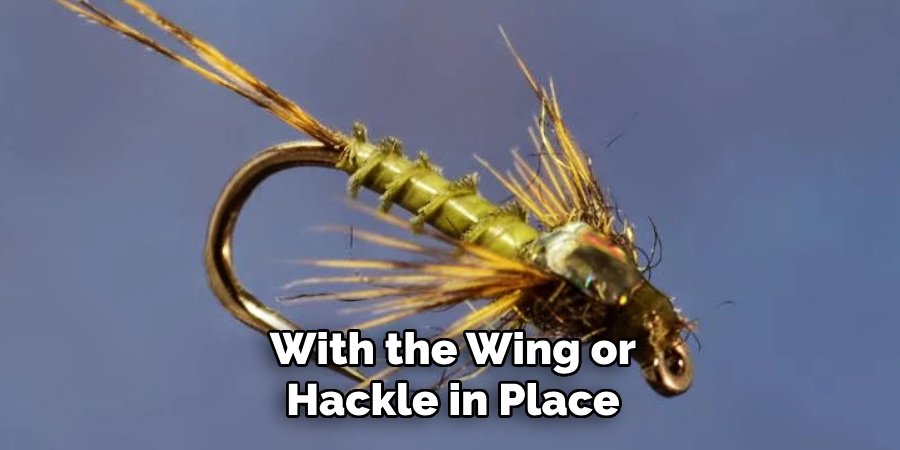 With the Wing or Hackle in Place